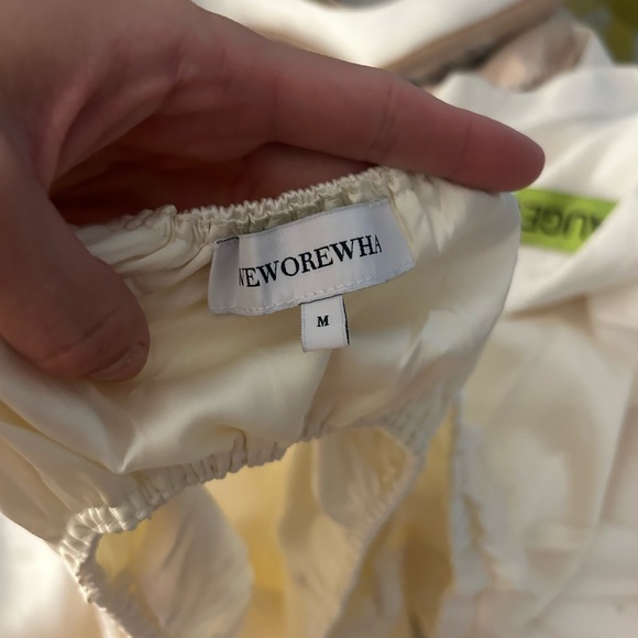 NWT We wore what white dress Cut Out Midi in Whisper White size medium! - Picture 9 of 16